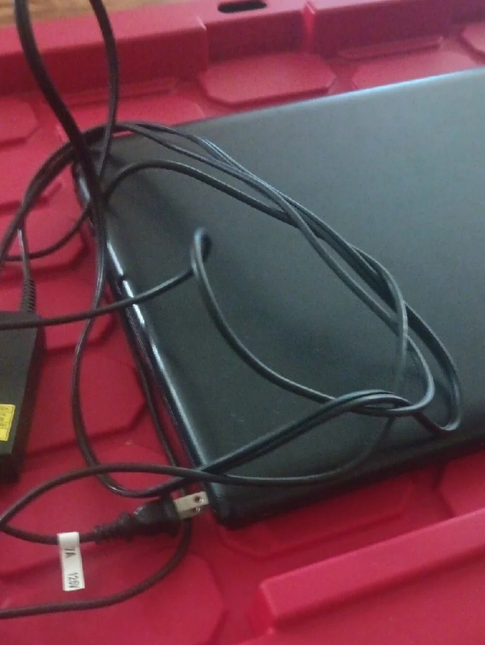 Toshiba laptop featuring